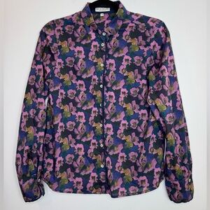 Mat de misaine cotton bright floral button down shirt France